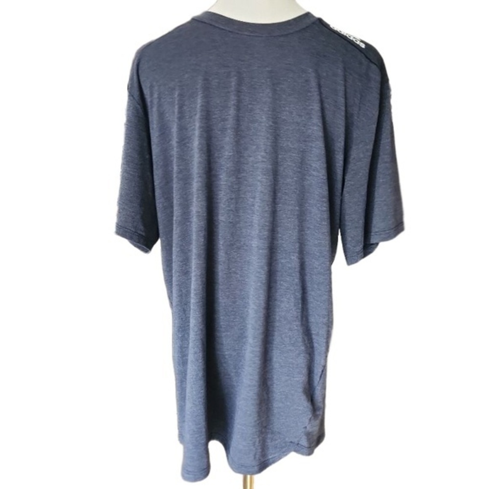 Adidas TShirt Mens Size Medium Blue/Black AEROREADY Short‎ Sleeves Sporty